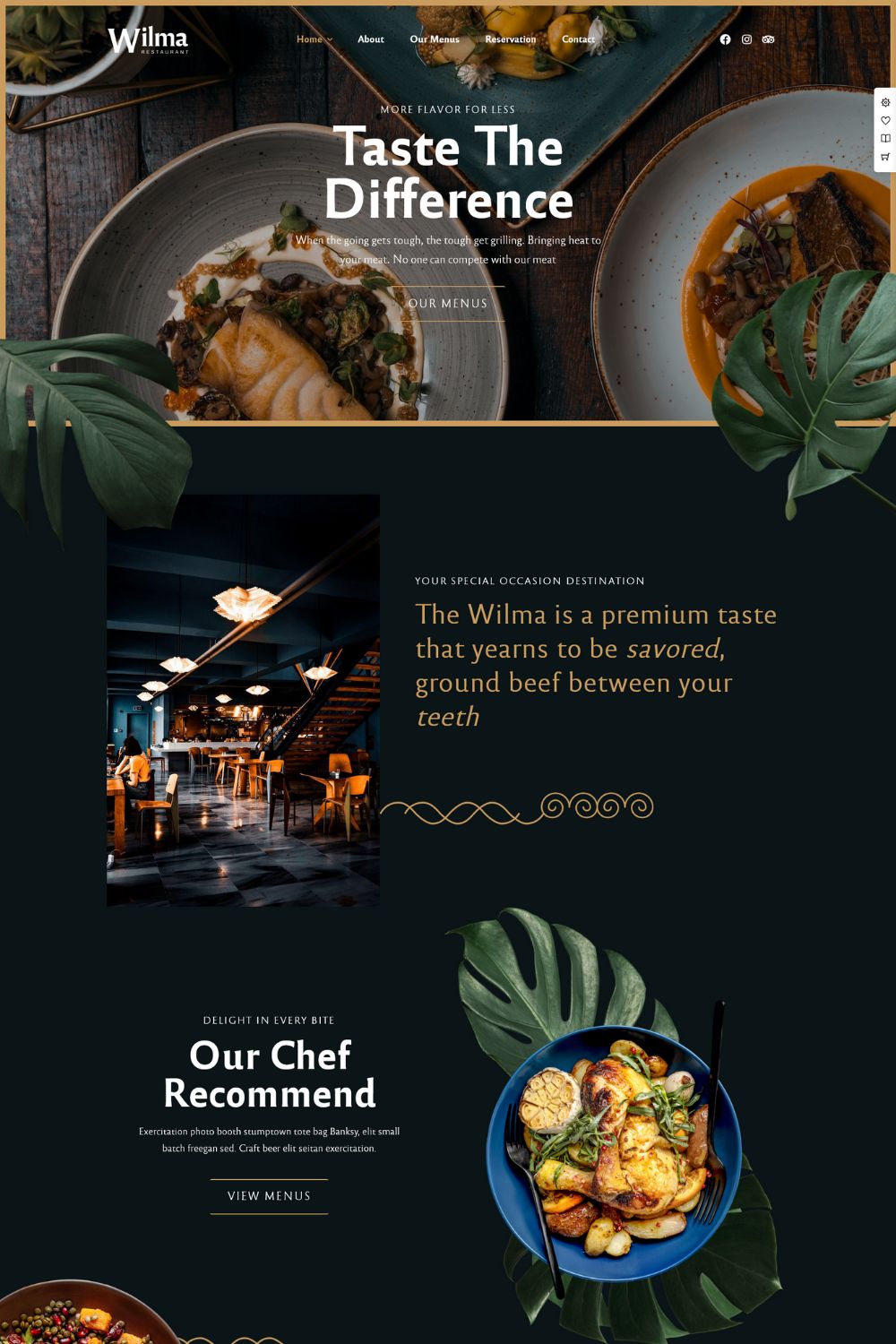 A Symphony of Taste Webdesign